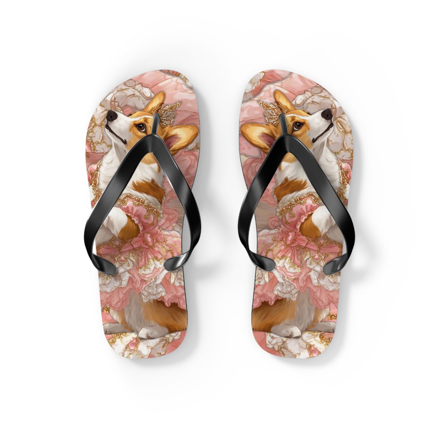 Princess Corgi Flip-Flops