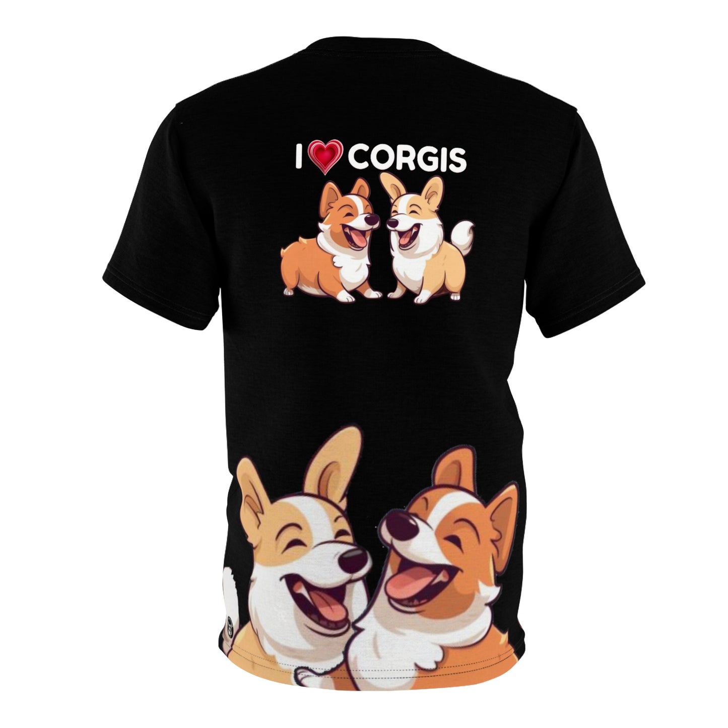 T-shirt « J'aime les corgis » gras