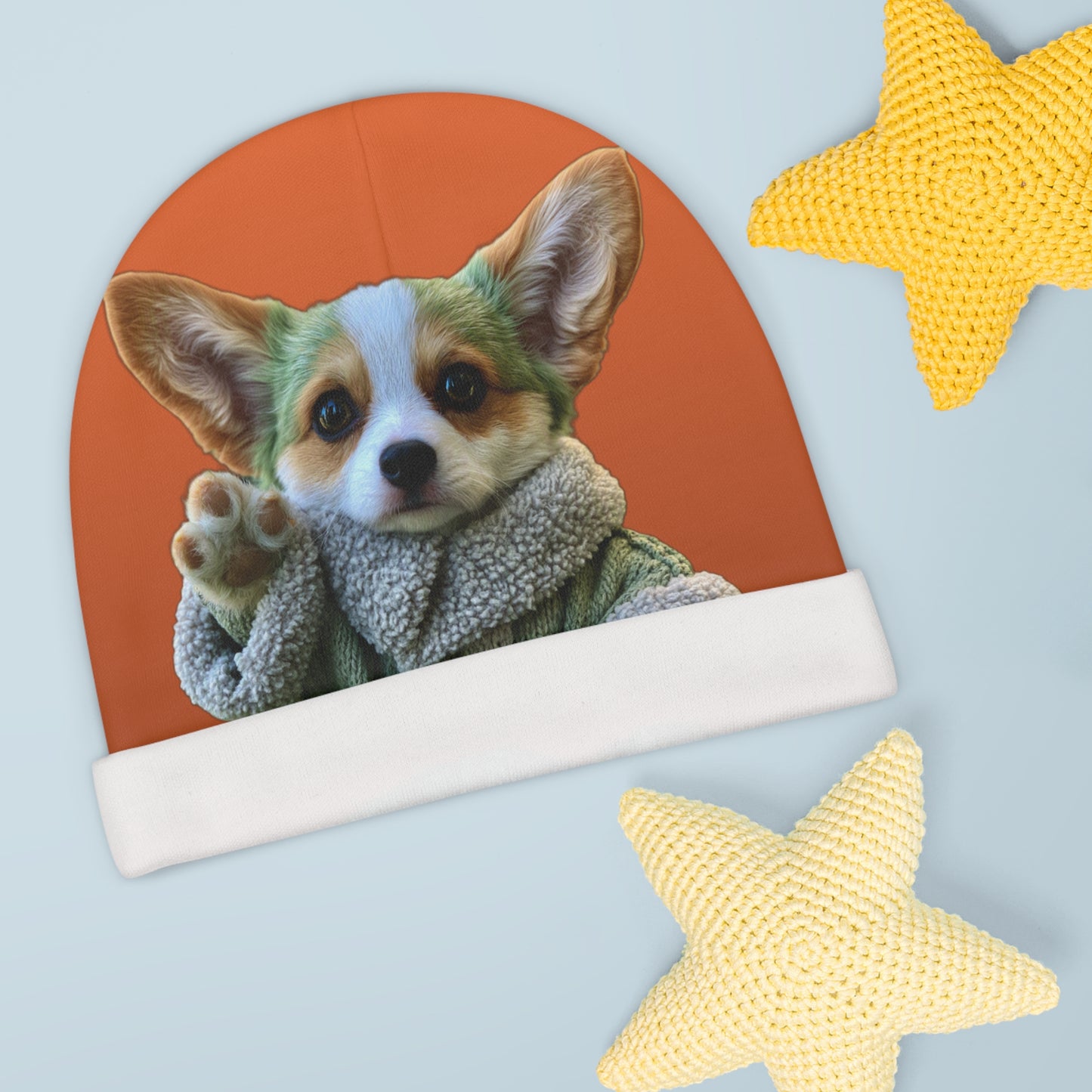 Grogu the Corgi Baby Beanie