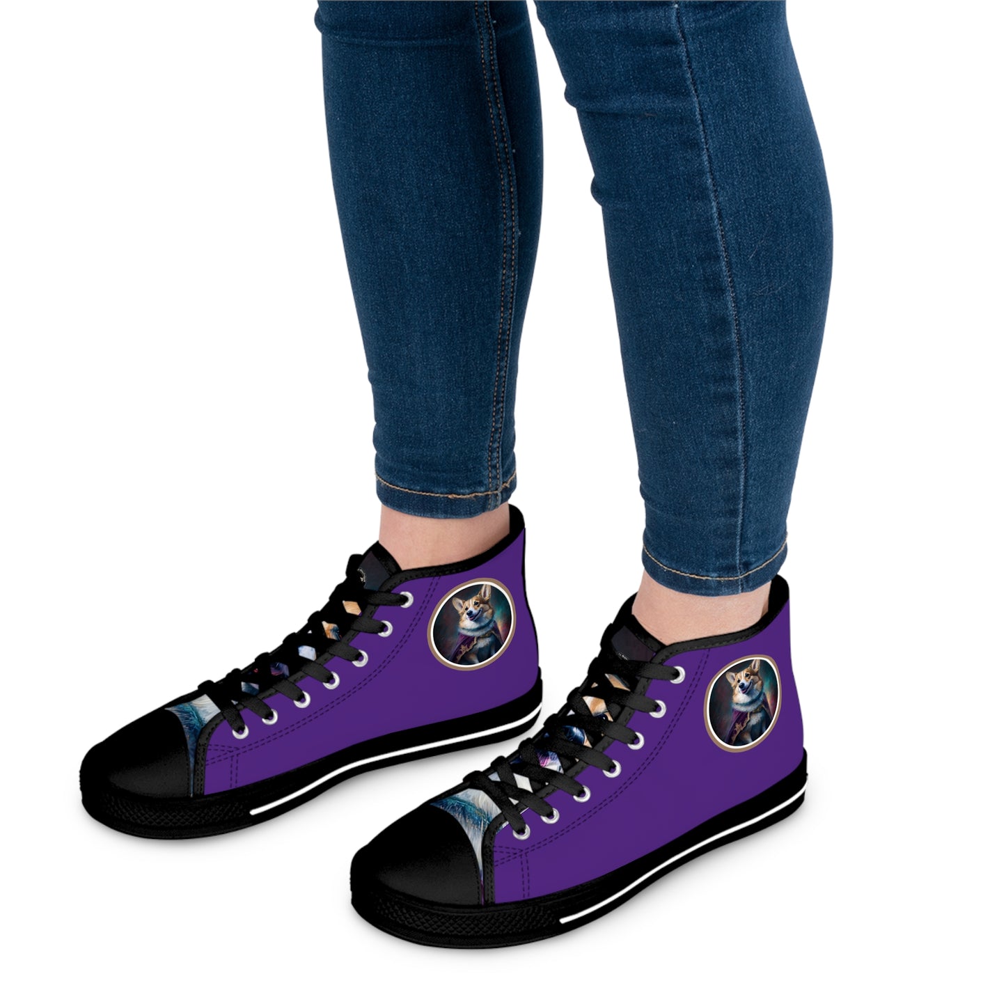 Corgi Royalty - Women's High Top Sneakers