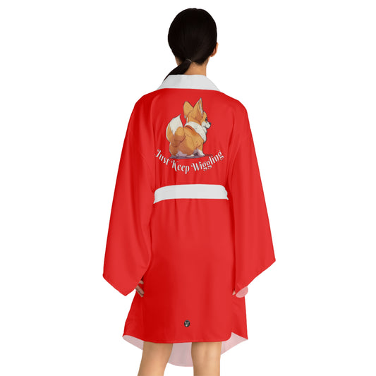 Just Keep Wiggling Kimono Robe