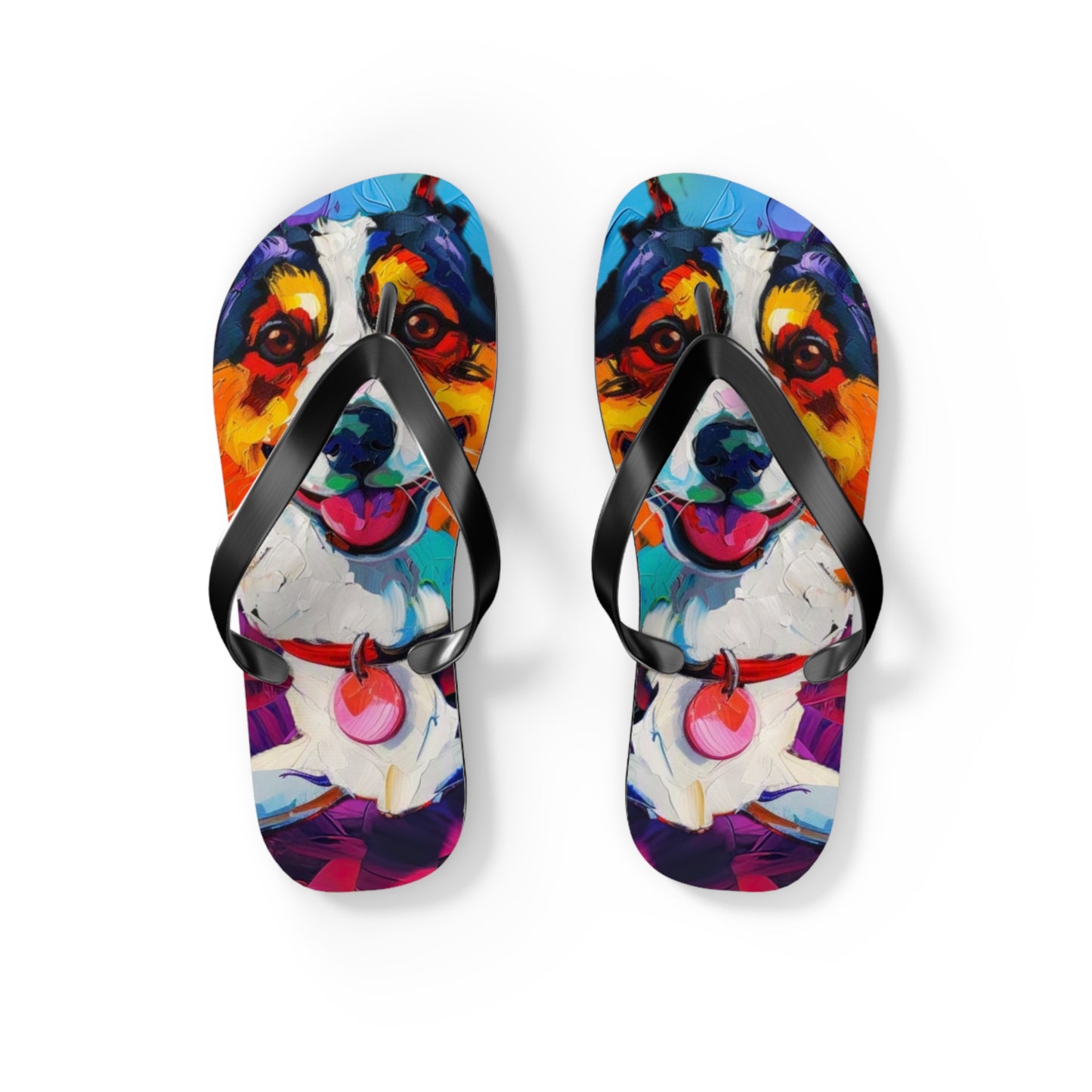 Color Me Corgi Flip-Flops