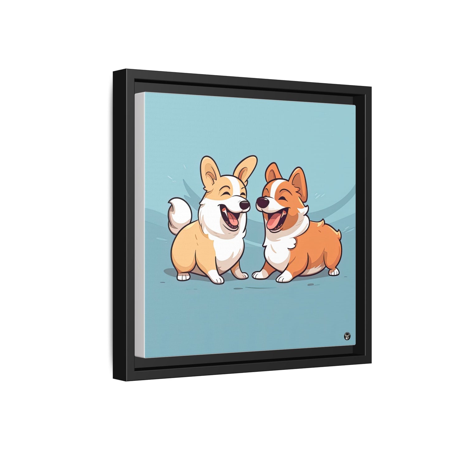 Corgi Couple on Canvas