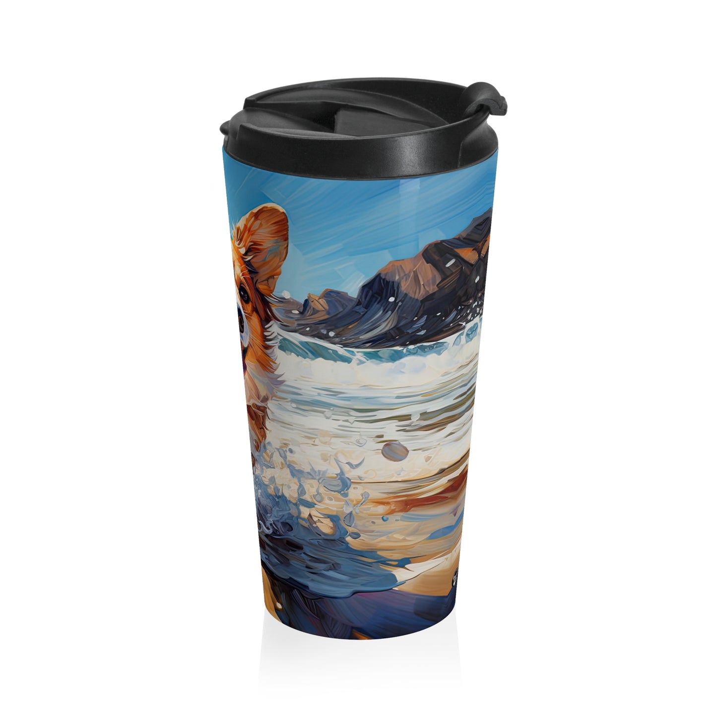 Coastal Corgi - Travel Mug