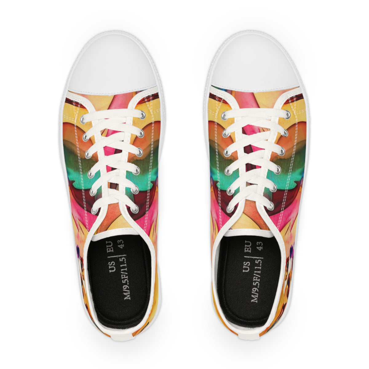Motley Corgi Men's Low Top Casual Watercolor Canvas Sneakers