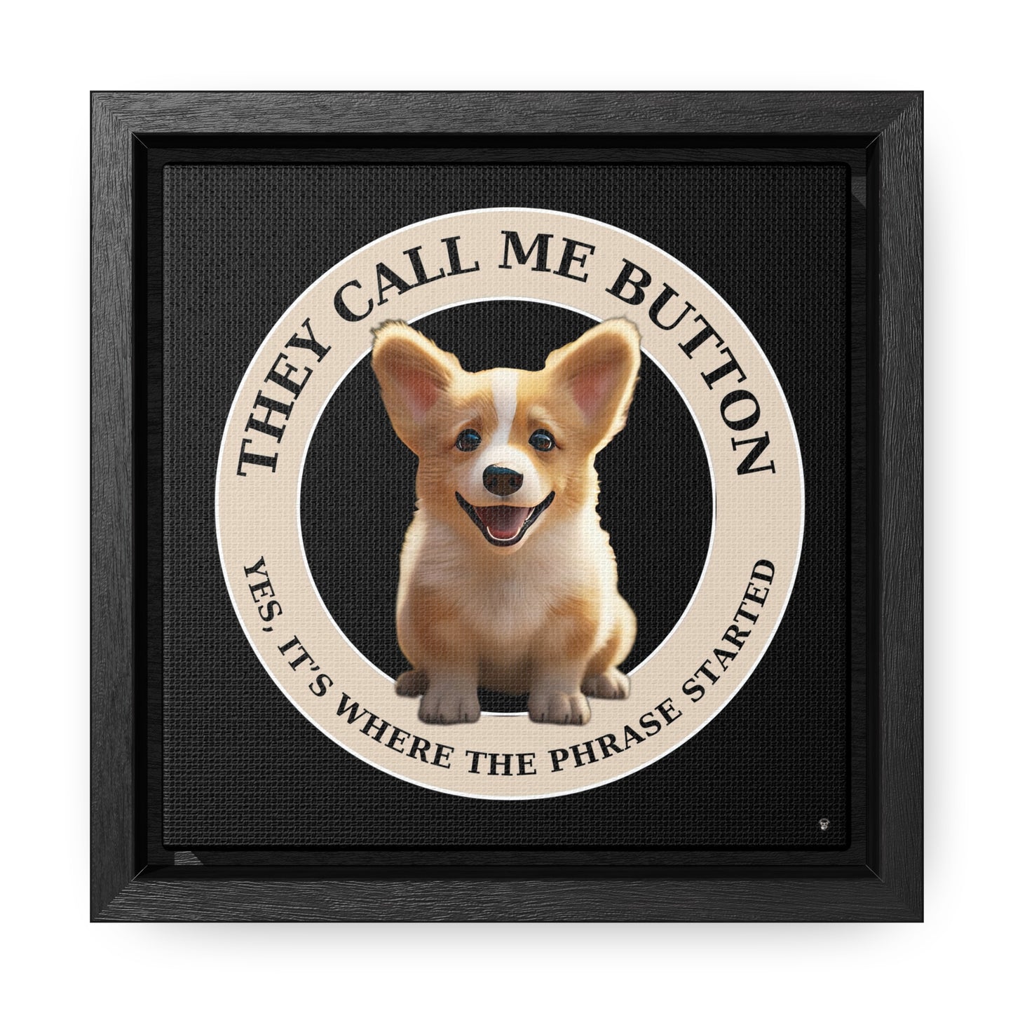 Cute as a Button - Framed on Canvas