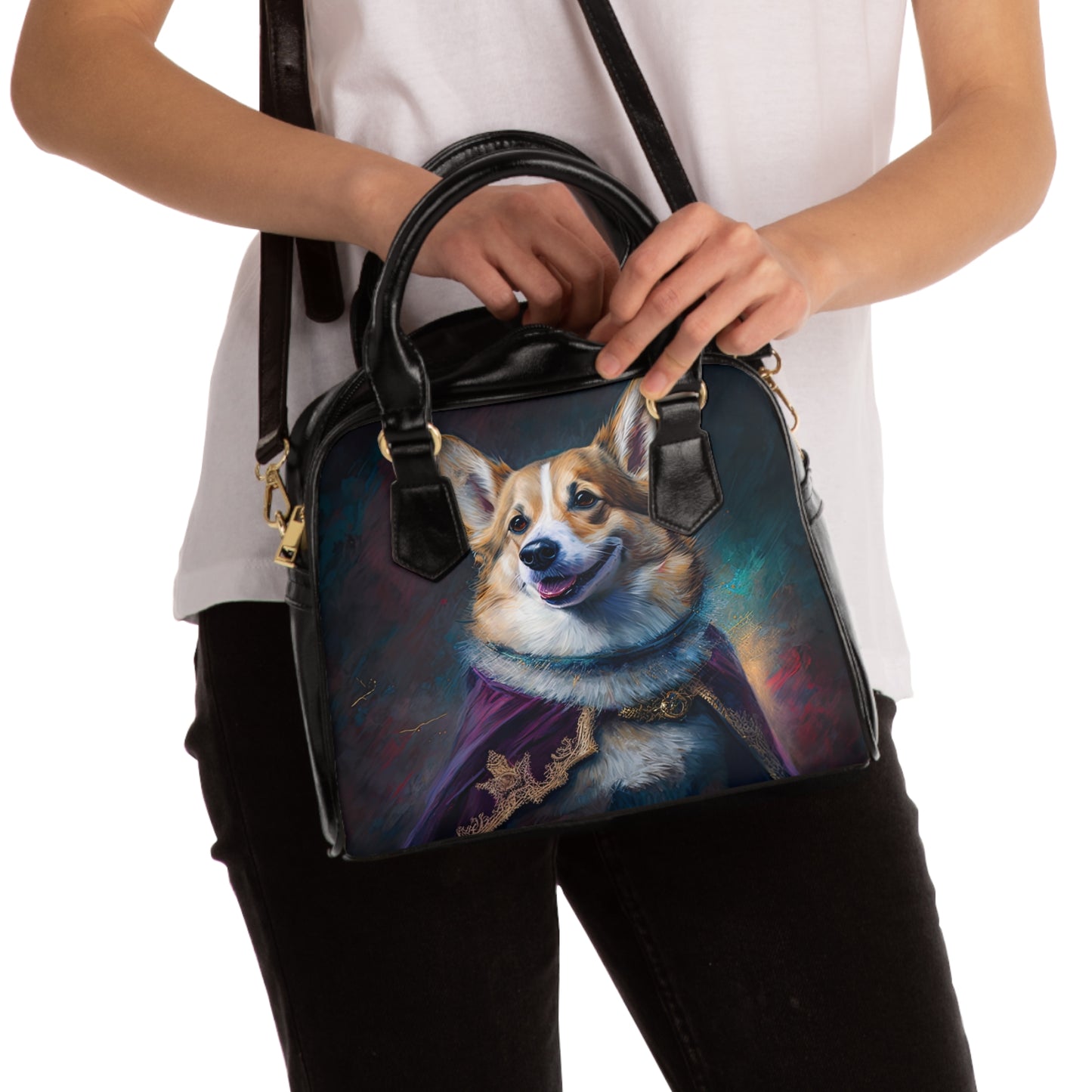 Corgi Royalty - Handbag w/Removable Shoulder Strap