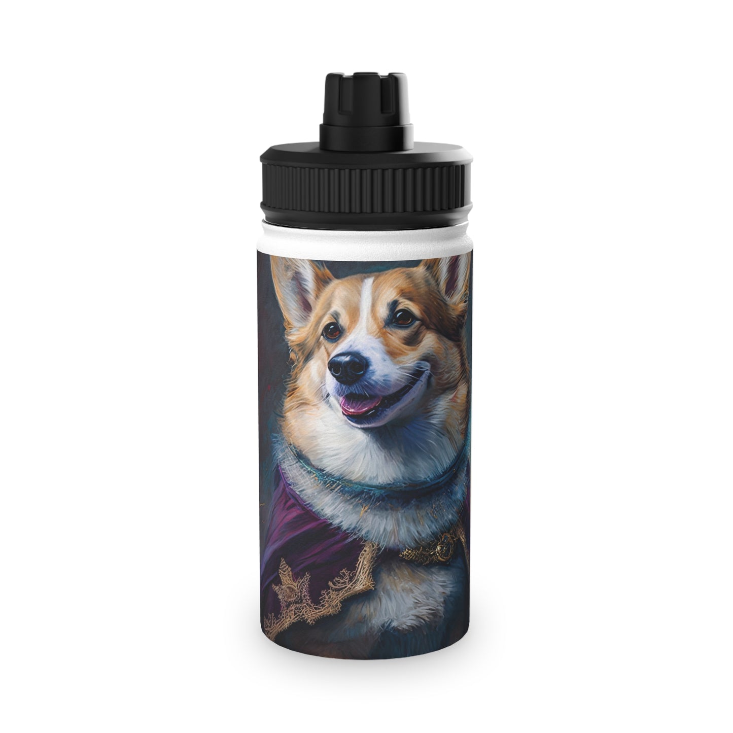 Corgi Royalty - Water Bottle with Sport Lid