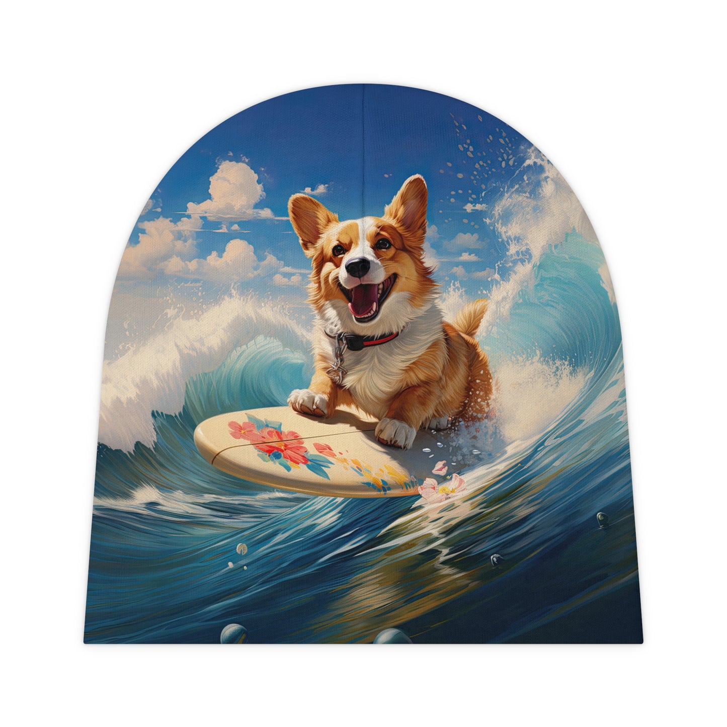 Cowabunga Corgi Baby Beanie