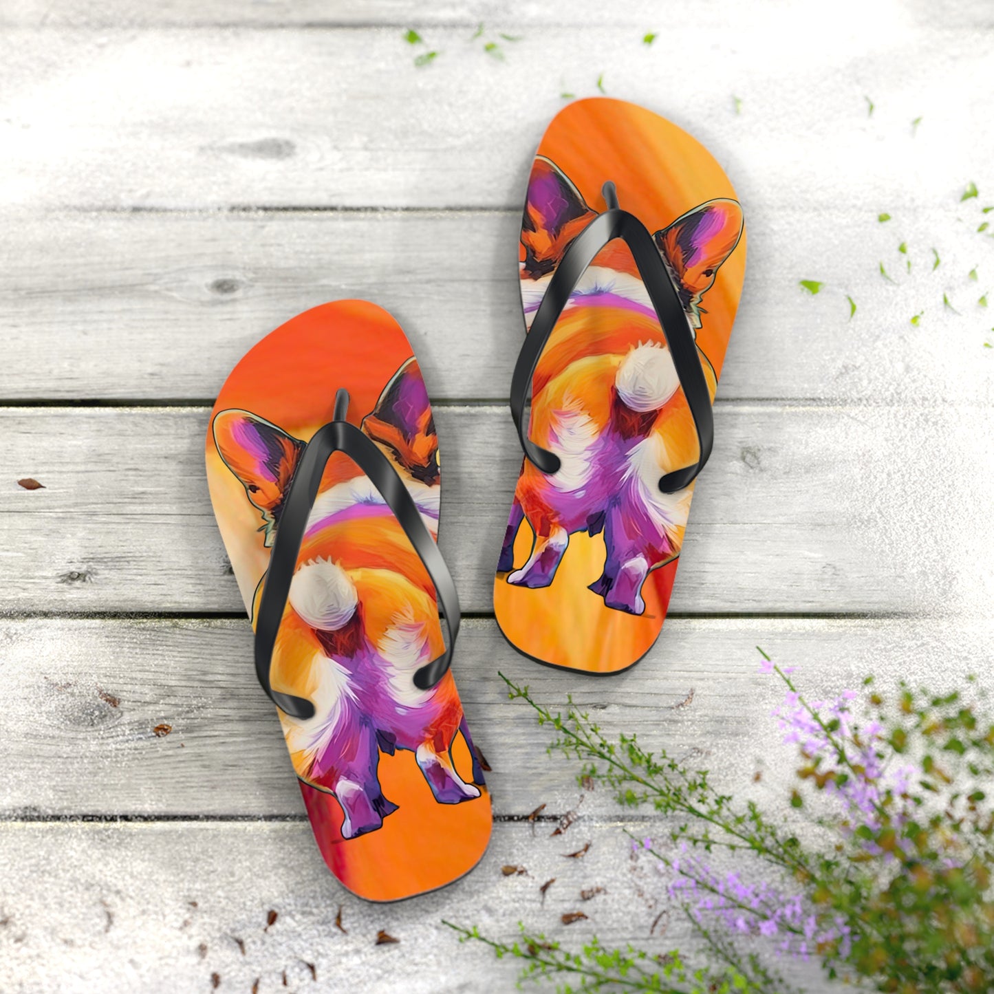 Corgi Butt Flip-Flops