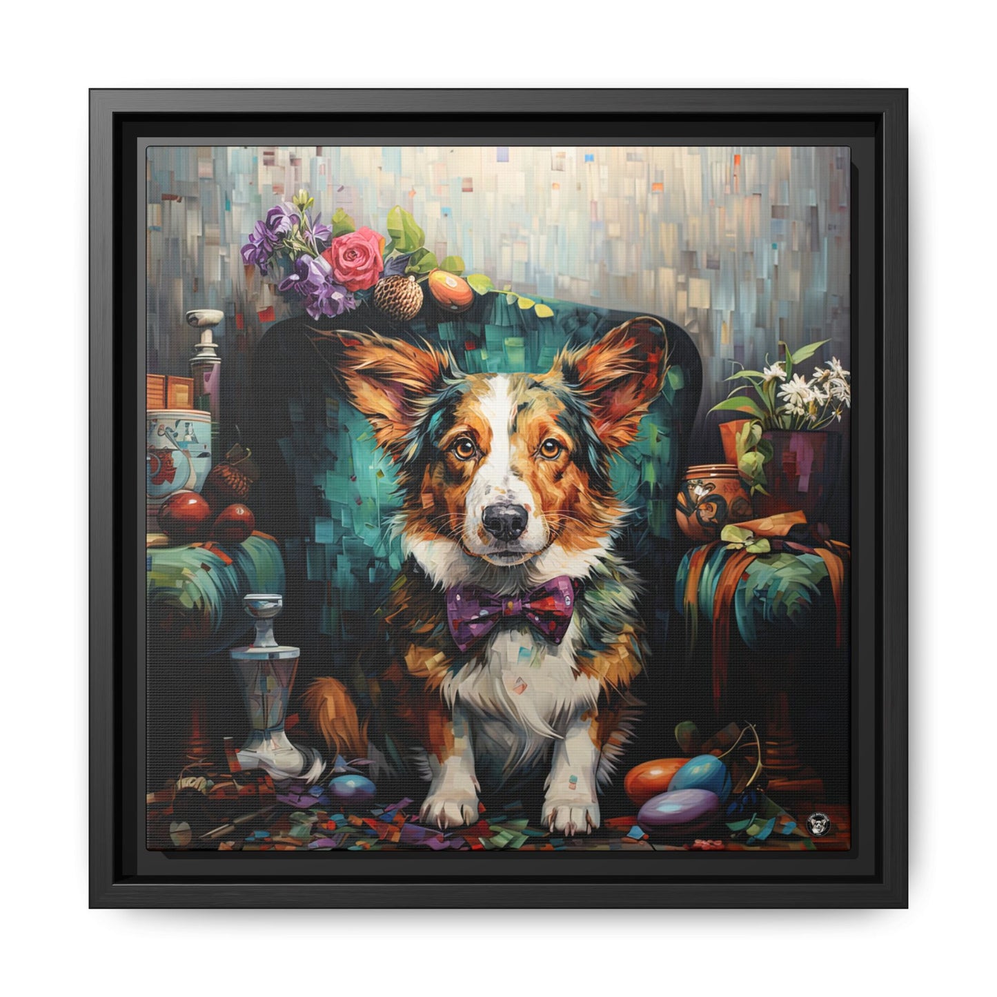 Formal Corgi on Canvas