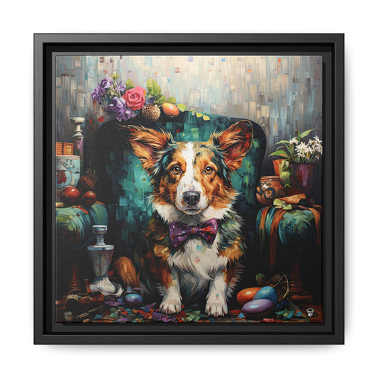 Formal Corgi on Canvas