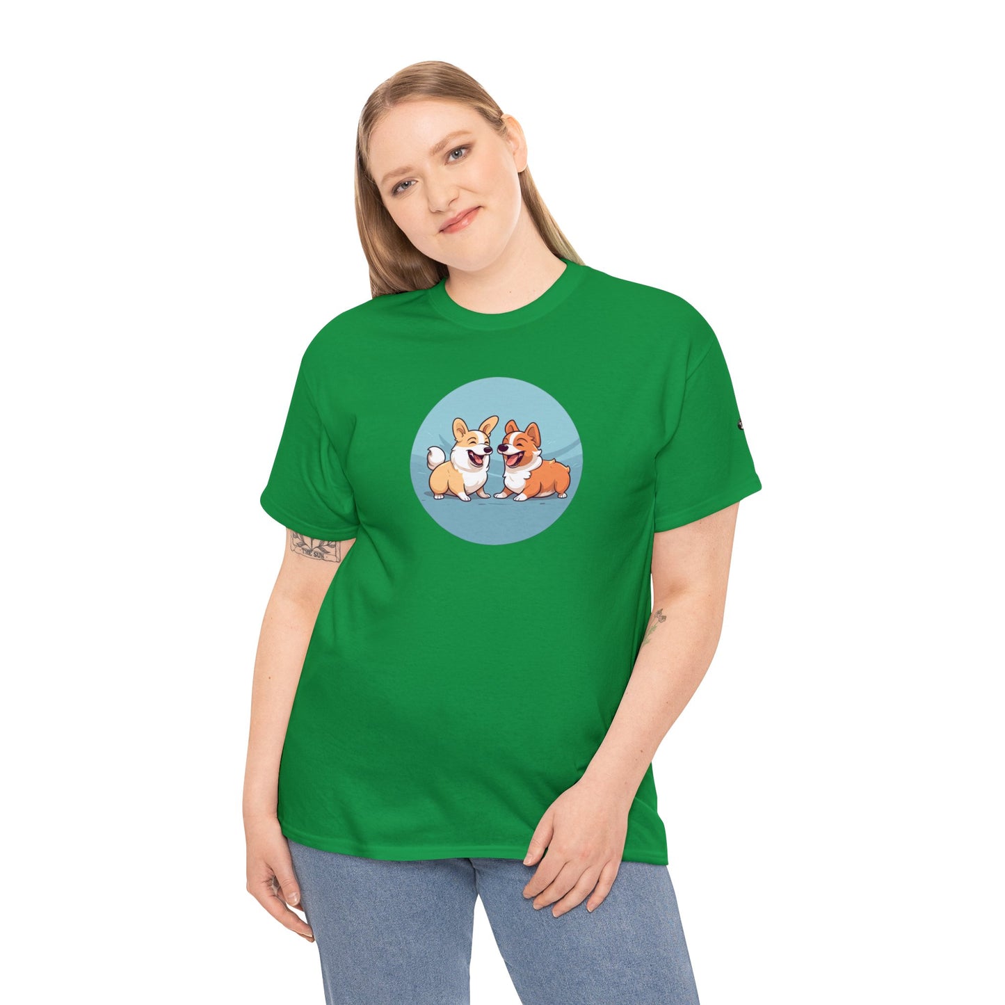 Corgi Couple - Unisex Heavy Cotton Tee