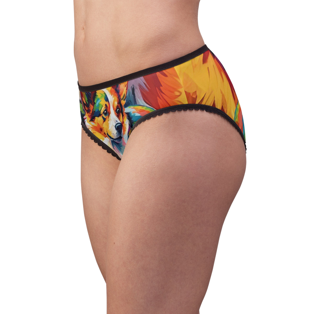 Scouter Corgi Watercolor Panties - Colorful Corgi Undies