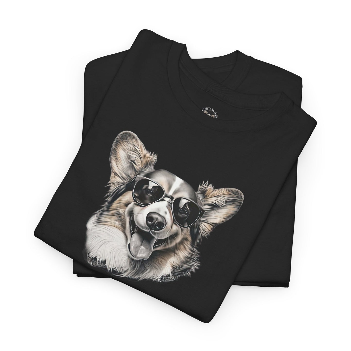 Corgi Cool Custom Tee – Artistic T-Shirt with Hipster Corgi Sporting Shades