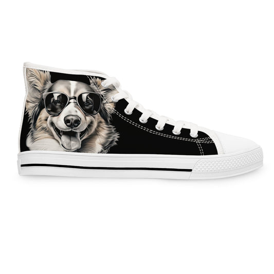 Corgi Cool - Women's High Top Sneakers