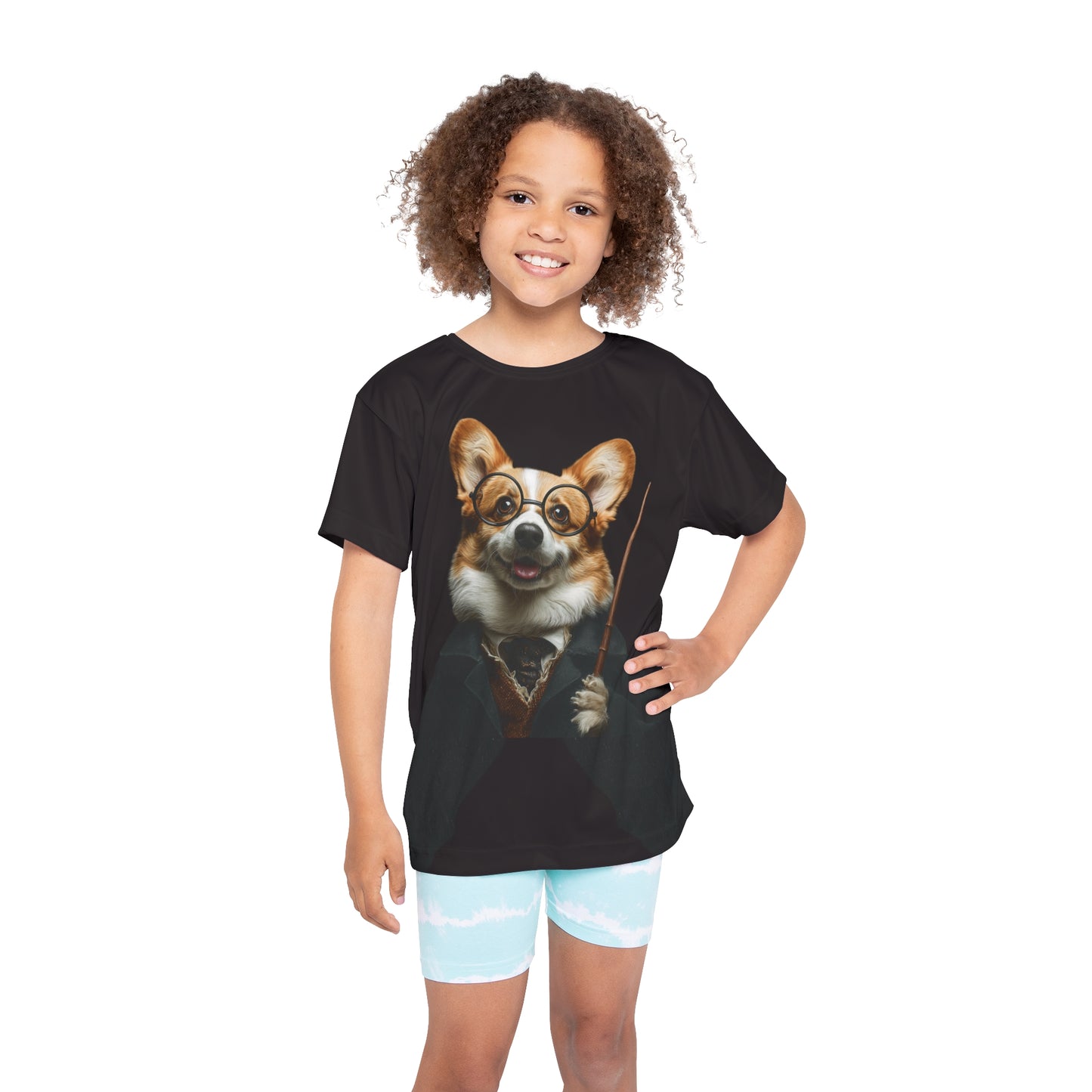 Corgi Potter Kid's Sports Tee