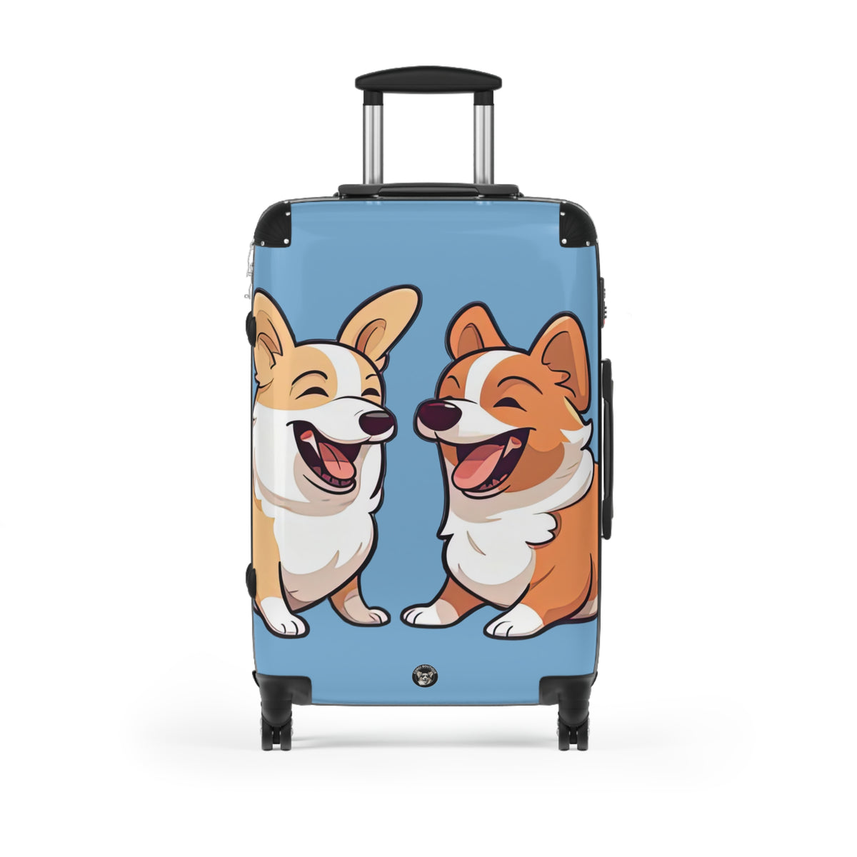 Best Mates Laughing Corgis Suitcases — Animated Luggage Cover for Corgi Lovers