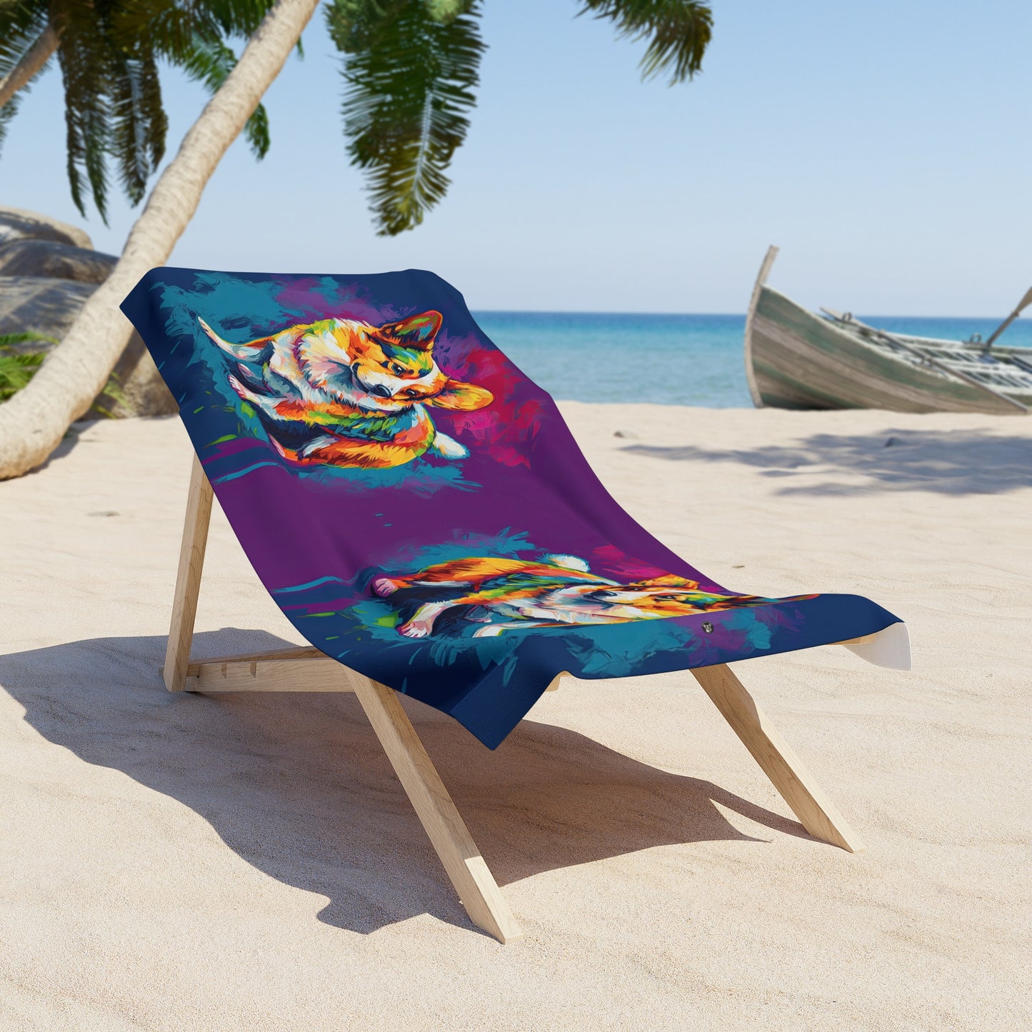 Corgi Scout Beach Towel