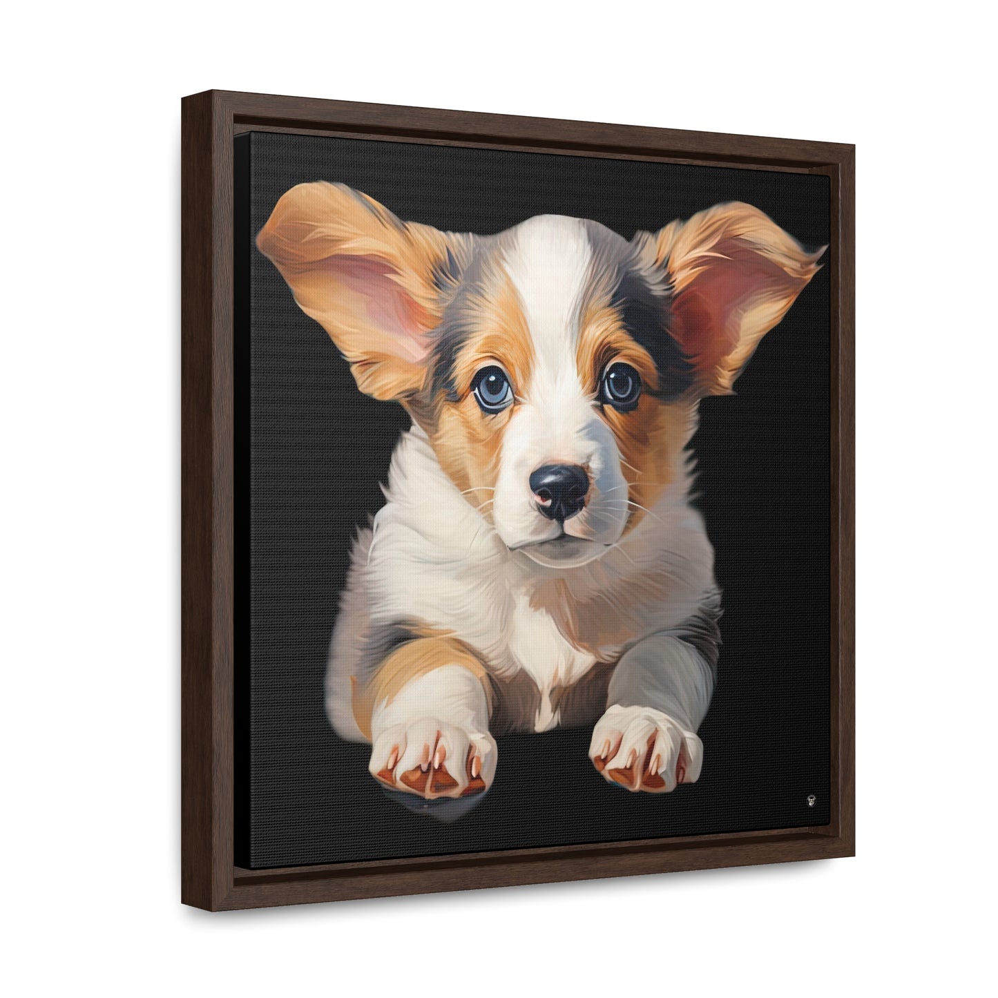 Puppy Portrait - Framed on Canvas