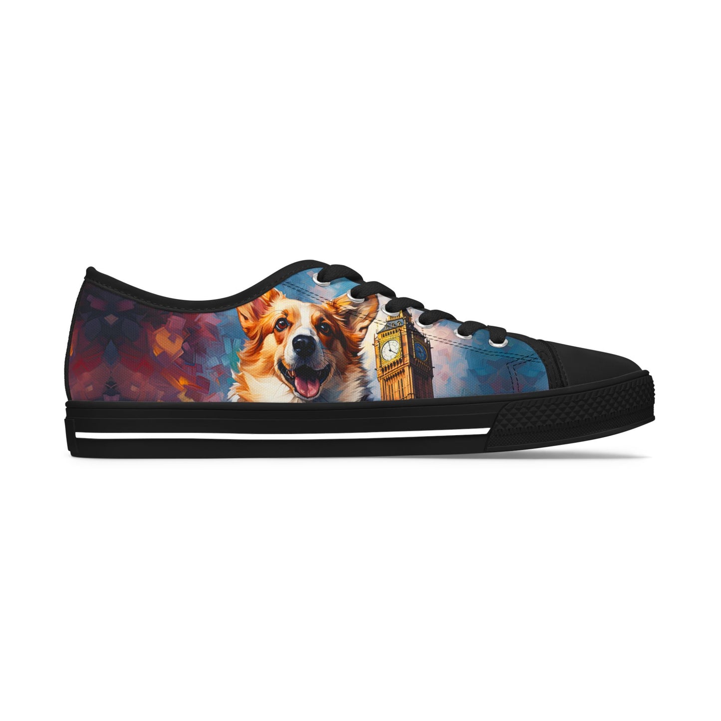 Corgi & Ben London Themed Low Top Casual Canvas Sneakers