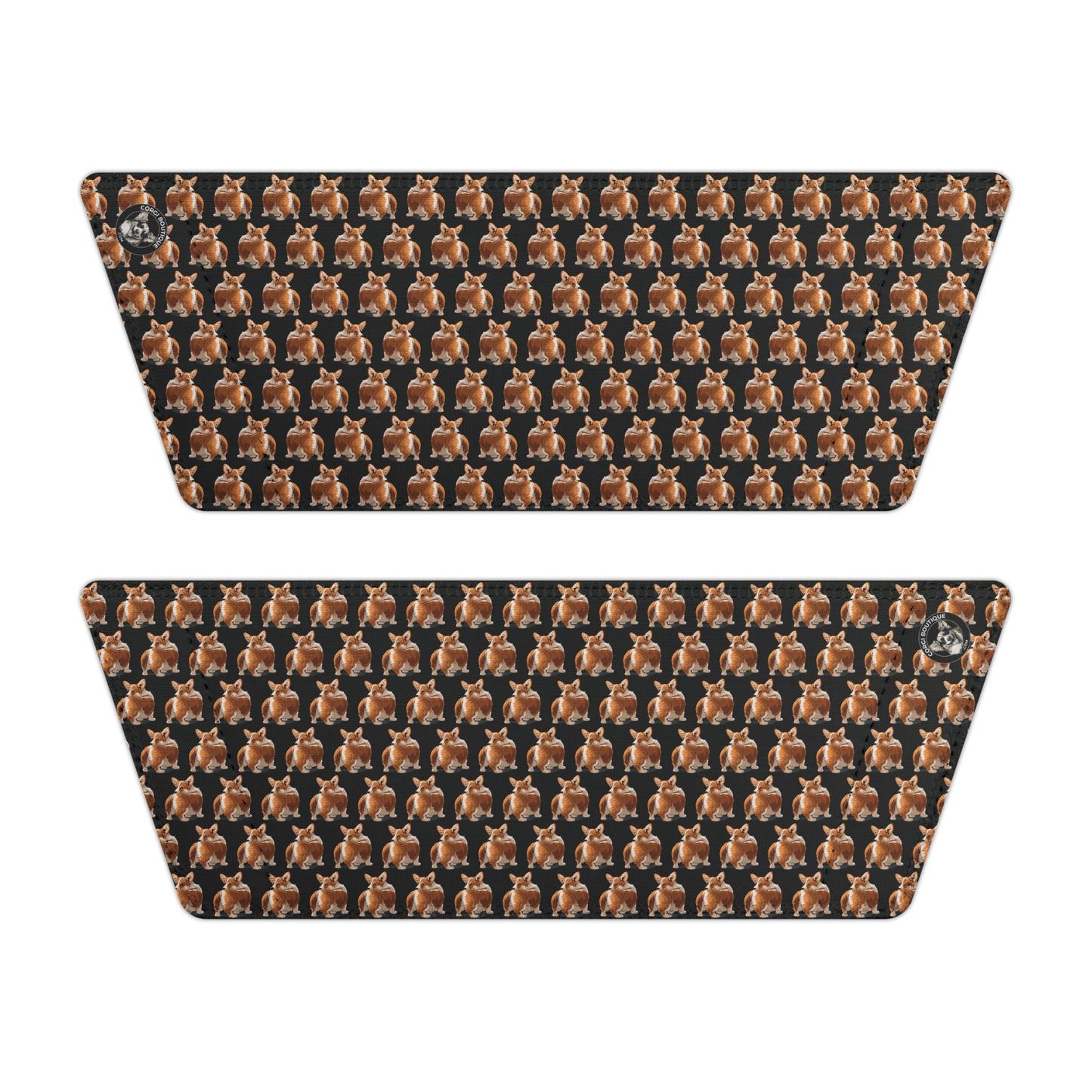 Corgi Contempt Mosaic Pattern Women's Casual Black Slide Sandals - Pool & Beach Slides