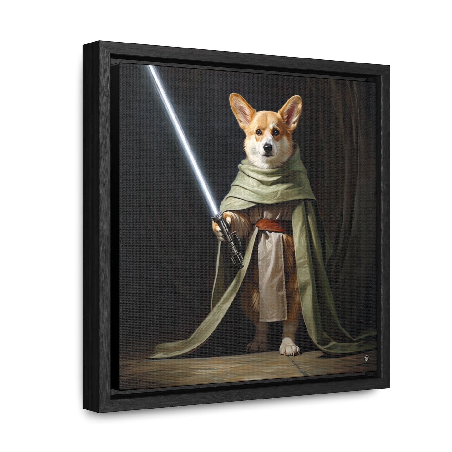 Jedi Corgi - Framed on Canvas