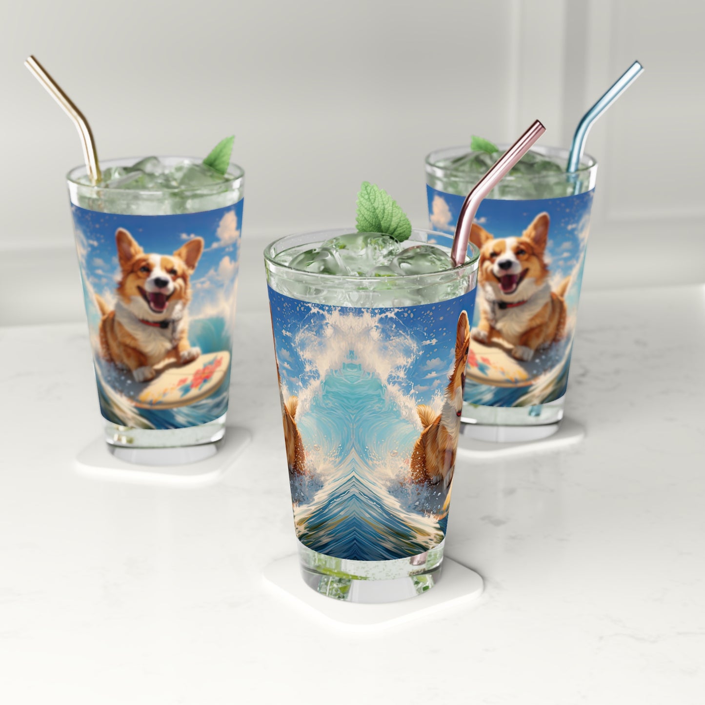 Cowabunga Corgi - Pint Glass