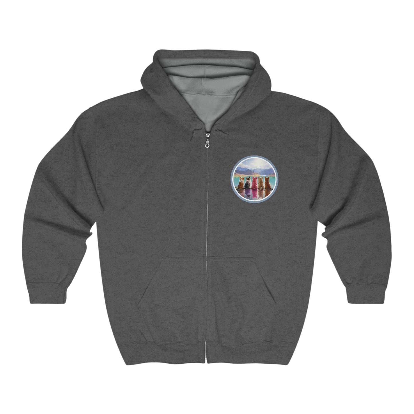Corgi Lake - Zip Hoodie