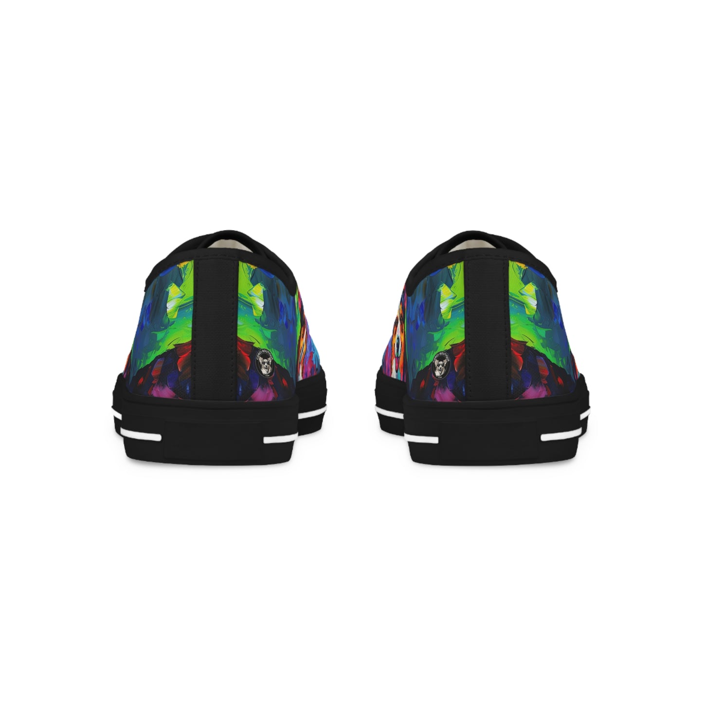 Color Me Corgi Vibrant Artistic Men's Low Top Casual Canvas Sneakers