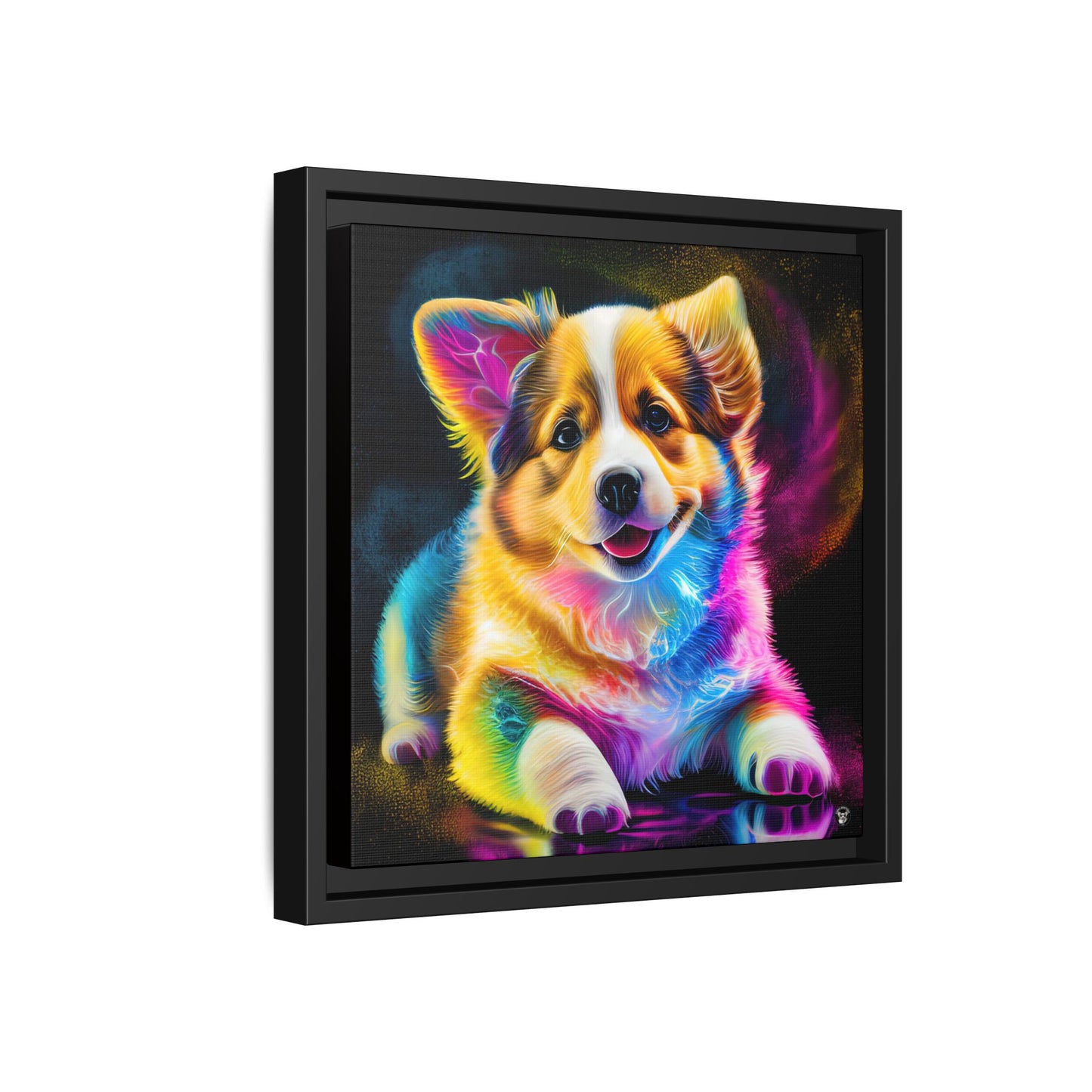 Colorful Corgi on Canvas