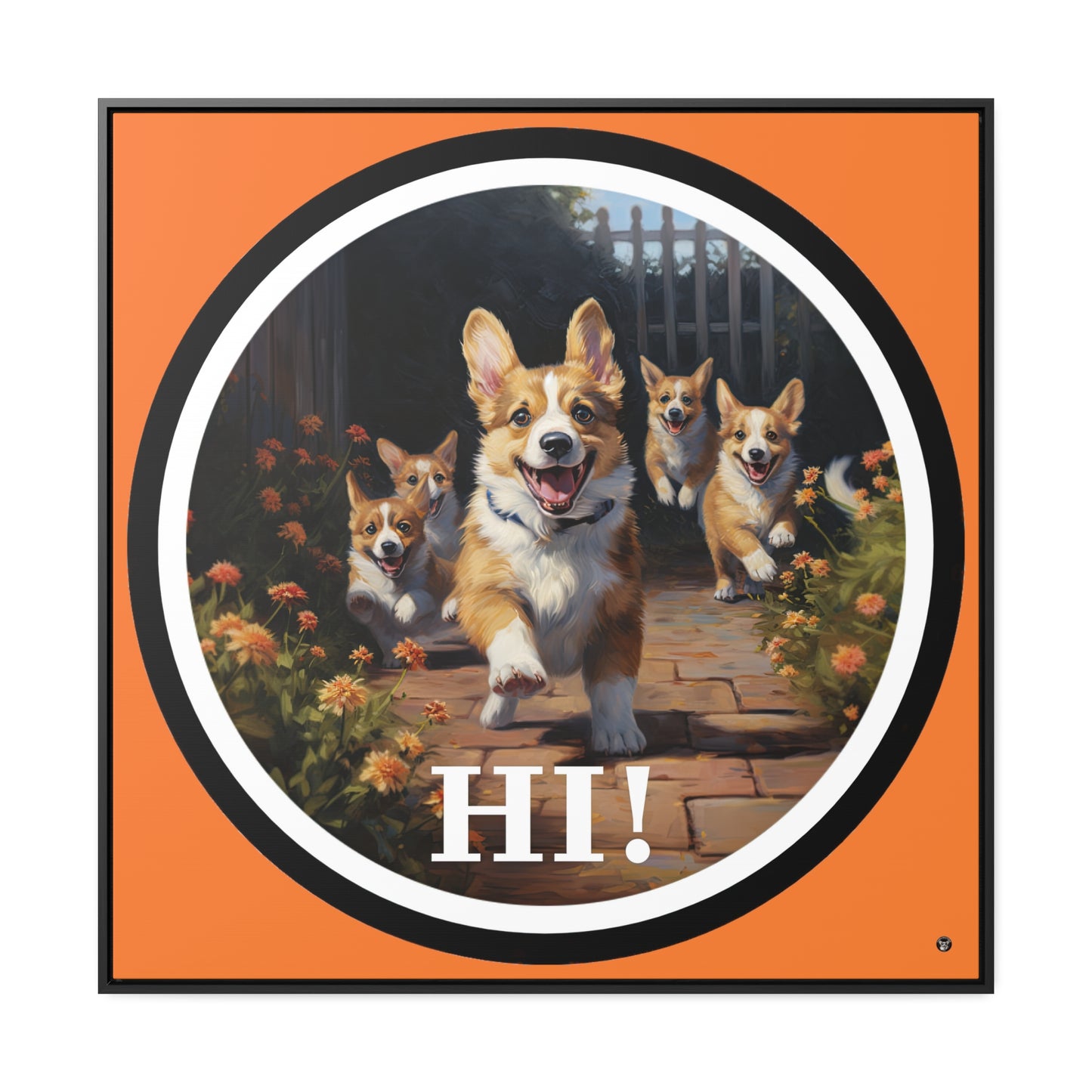 Hi! - Framed on Canvas