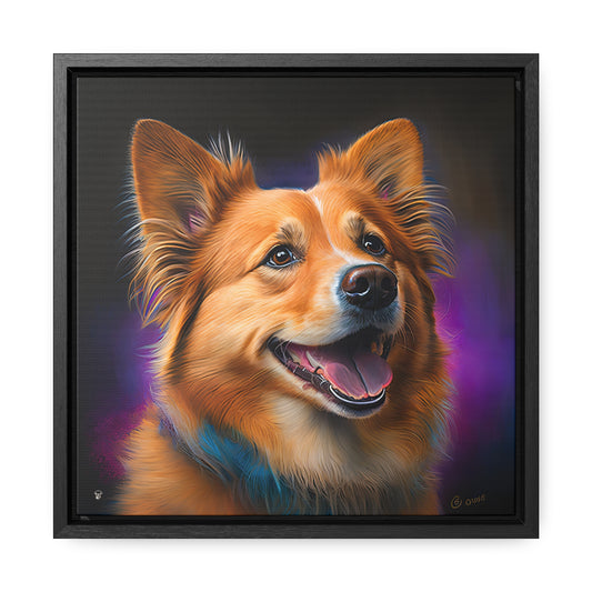 Golden Corgi - Framed on Canvas