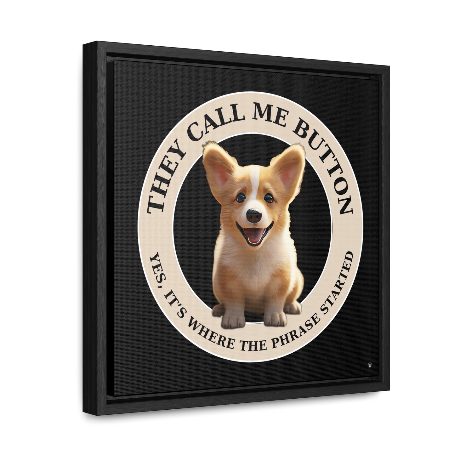 Cute as a Button - Framed on Canvas
