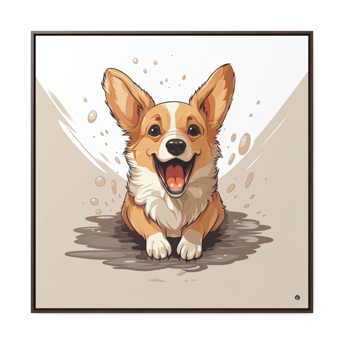 Corgi Cuteness - Framed on Canvas