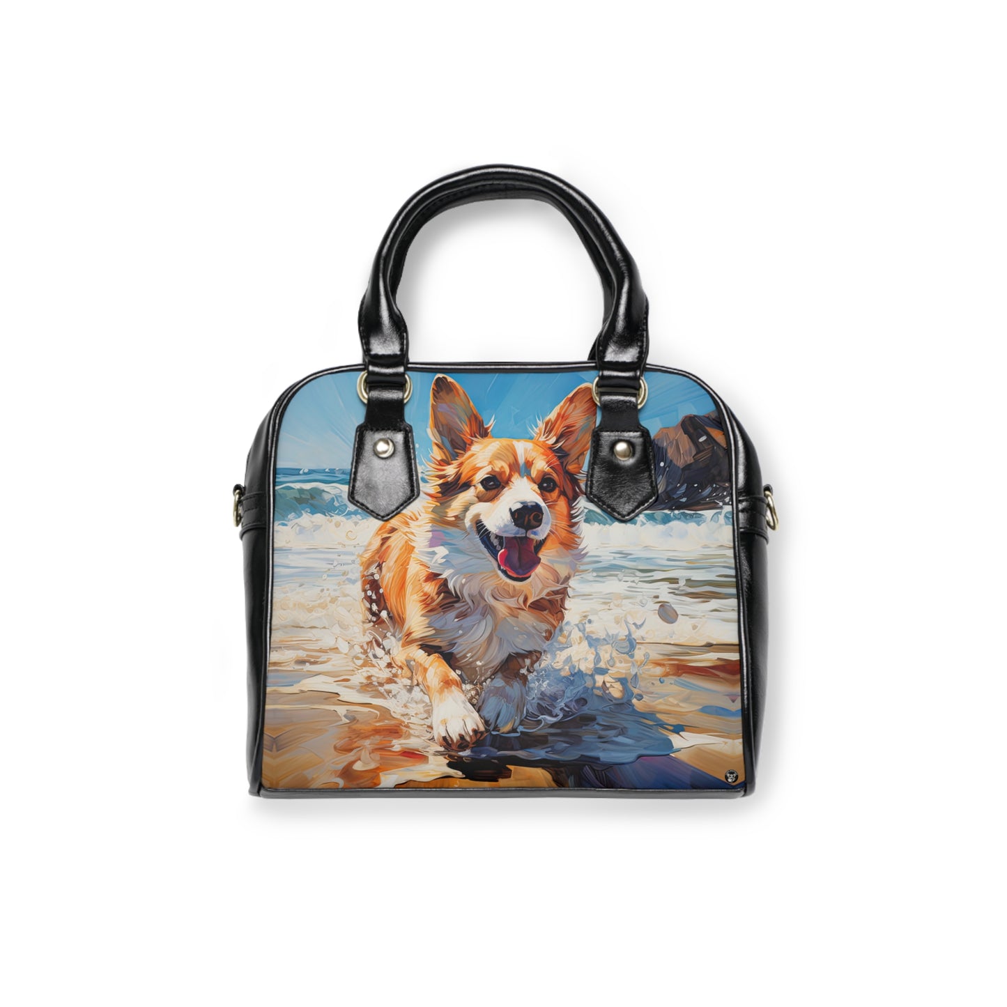 Coastal Corgi - Handbag w/Removable Shoulder Strap