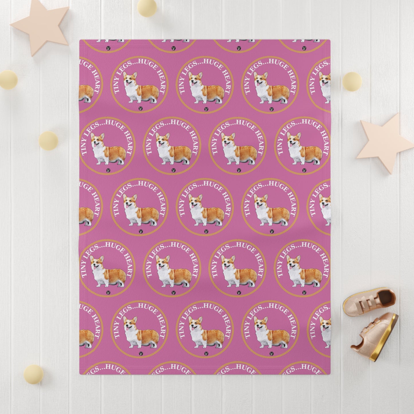 Tiny Legs...Huge Heart Mosaic - Baby Blanket