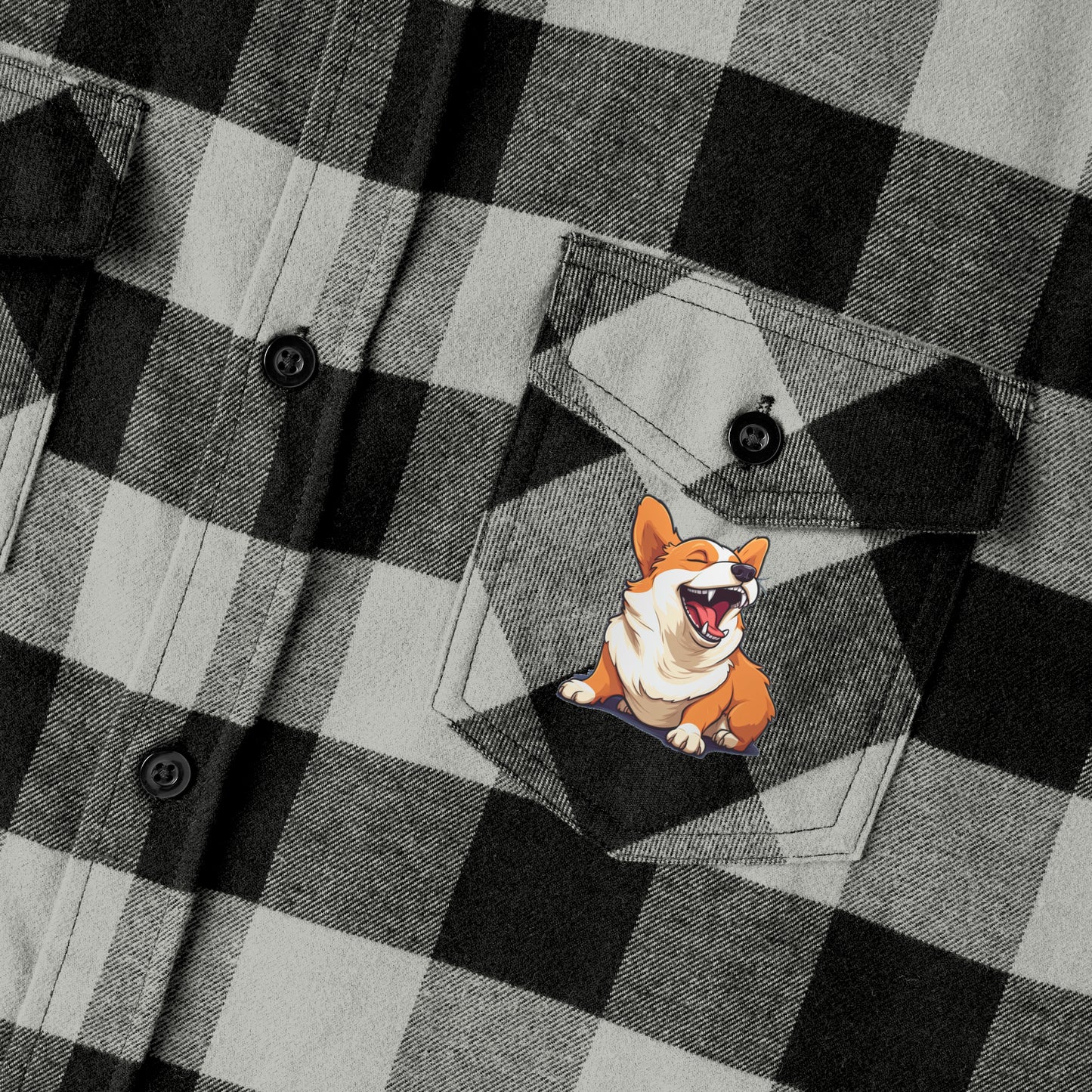Comical Corgi - Flannel Shirt