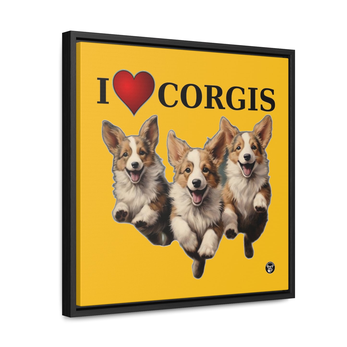 I Heart Corgis - Framed on Canvas