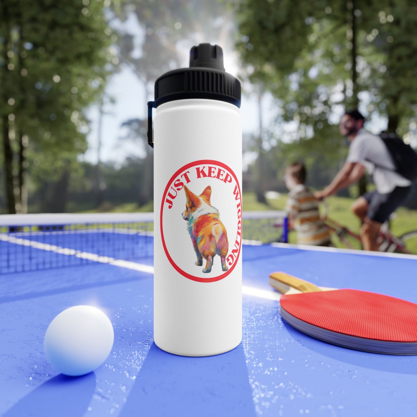 Just Keep Wiggling - Water Bottle with Sport Lid