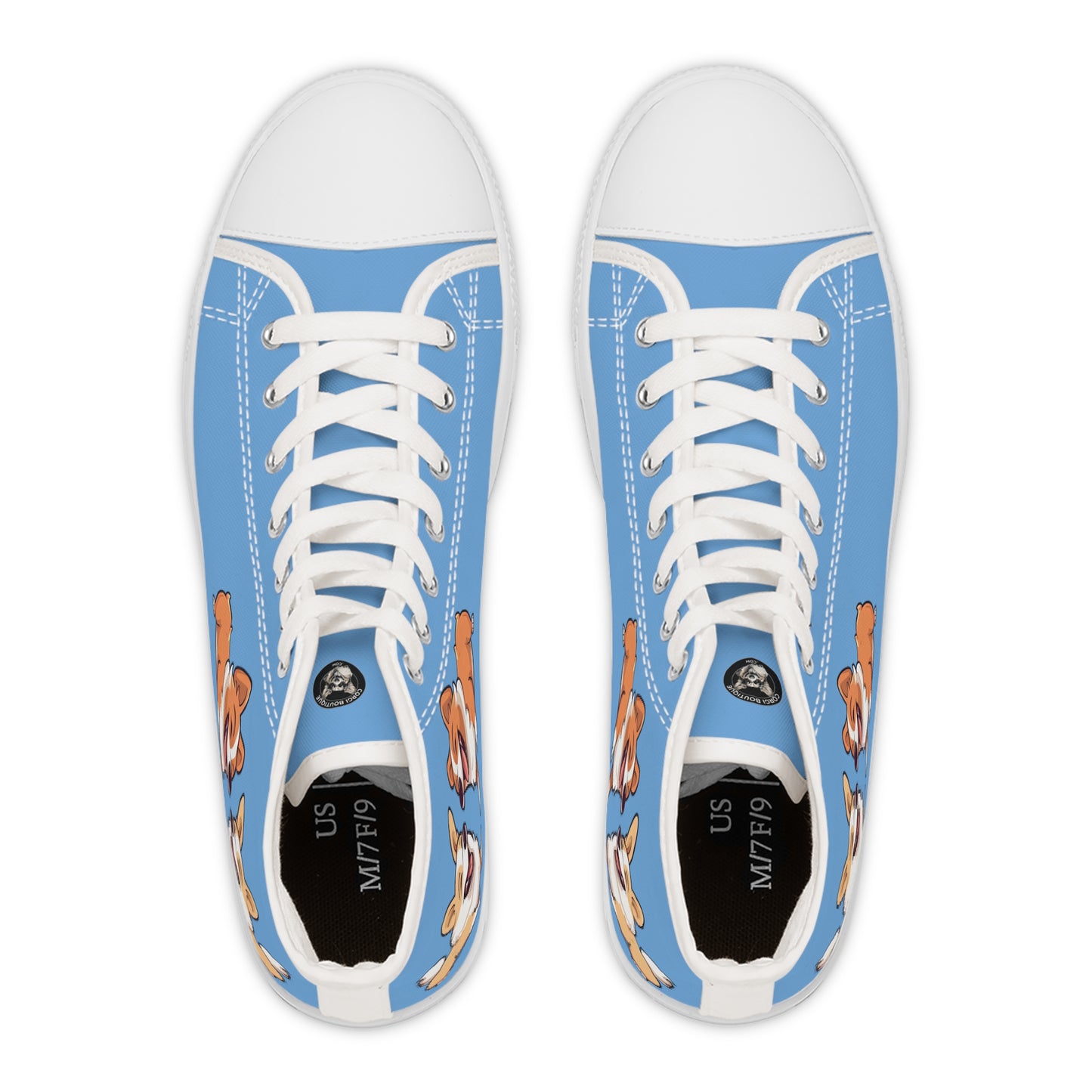 Corgi Couple - Women's High Top Sneakers