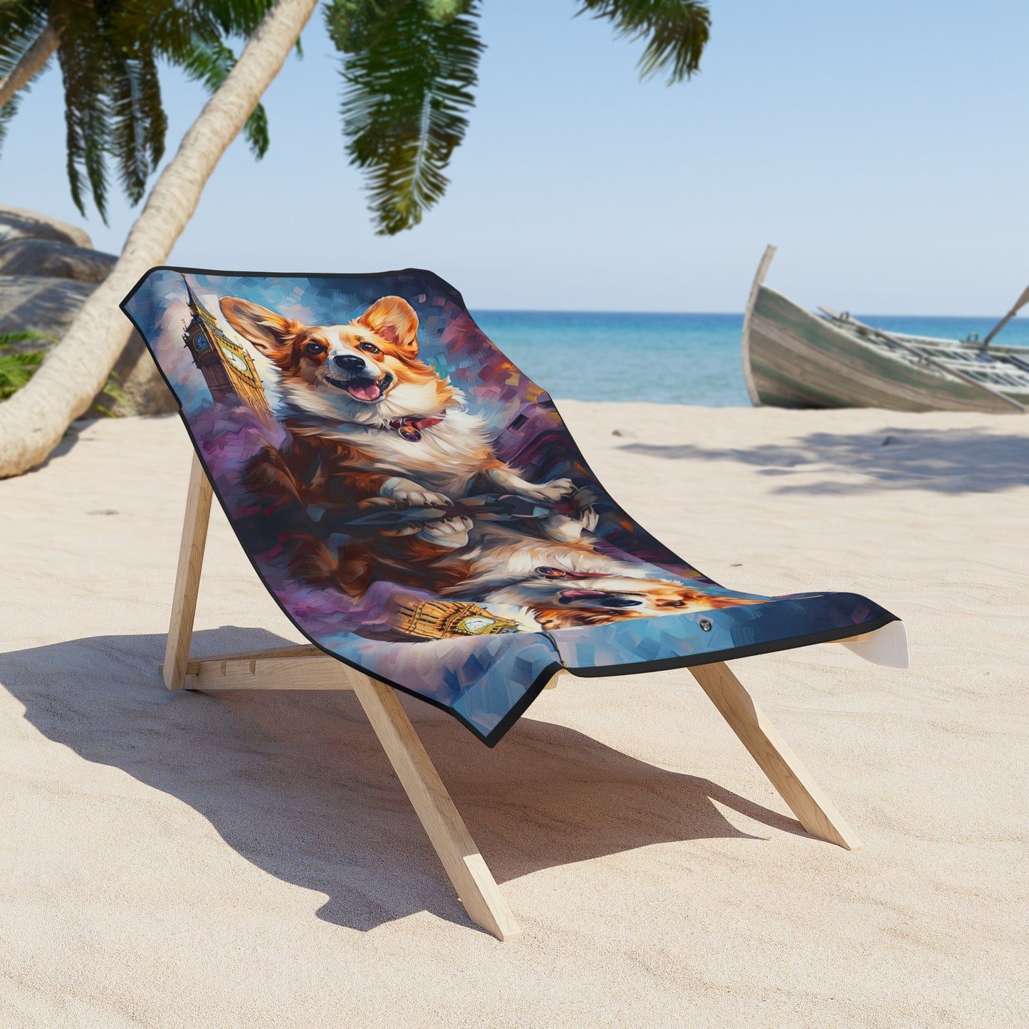 Corgi and Ben - Beach Towel