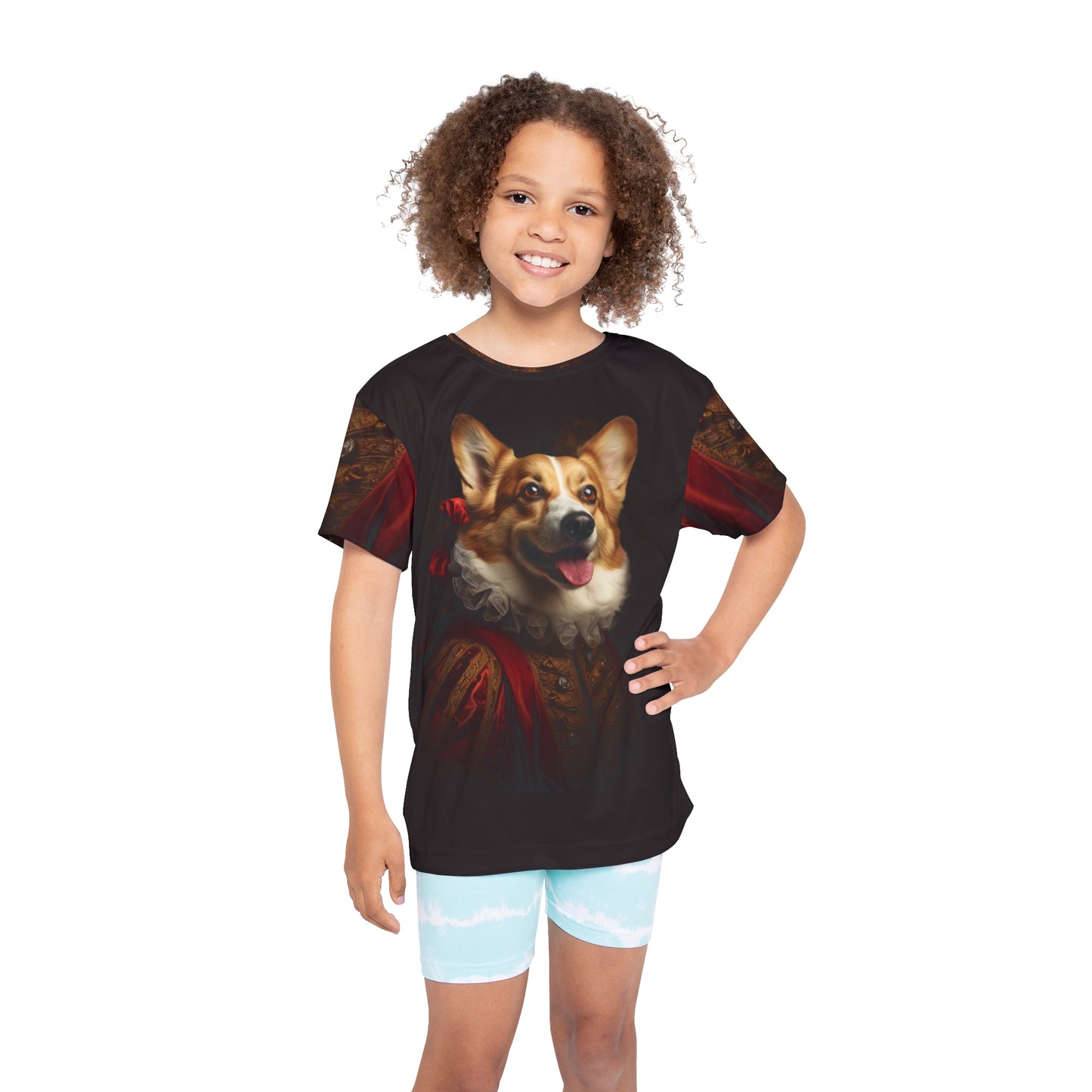 Renaissance Corgi Kid's Sports Tee