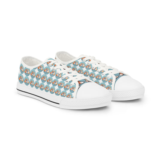 Corgi Couple Mosaic - Men's Low Top Sneakers