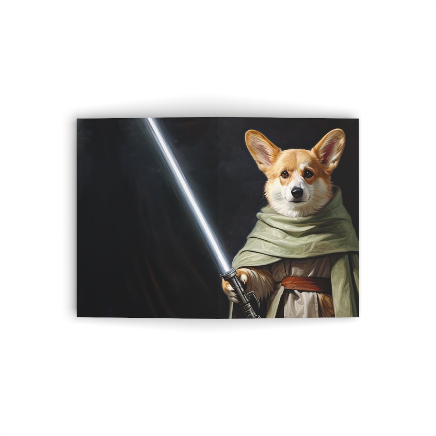 Jedi Corgi - Greeting Card