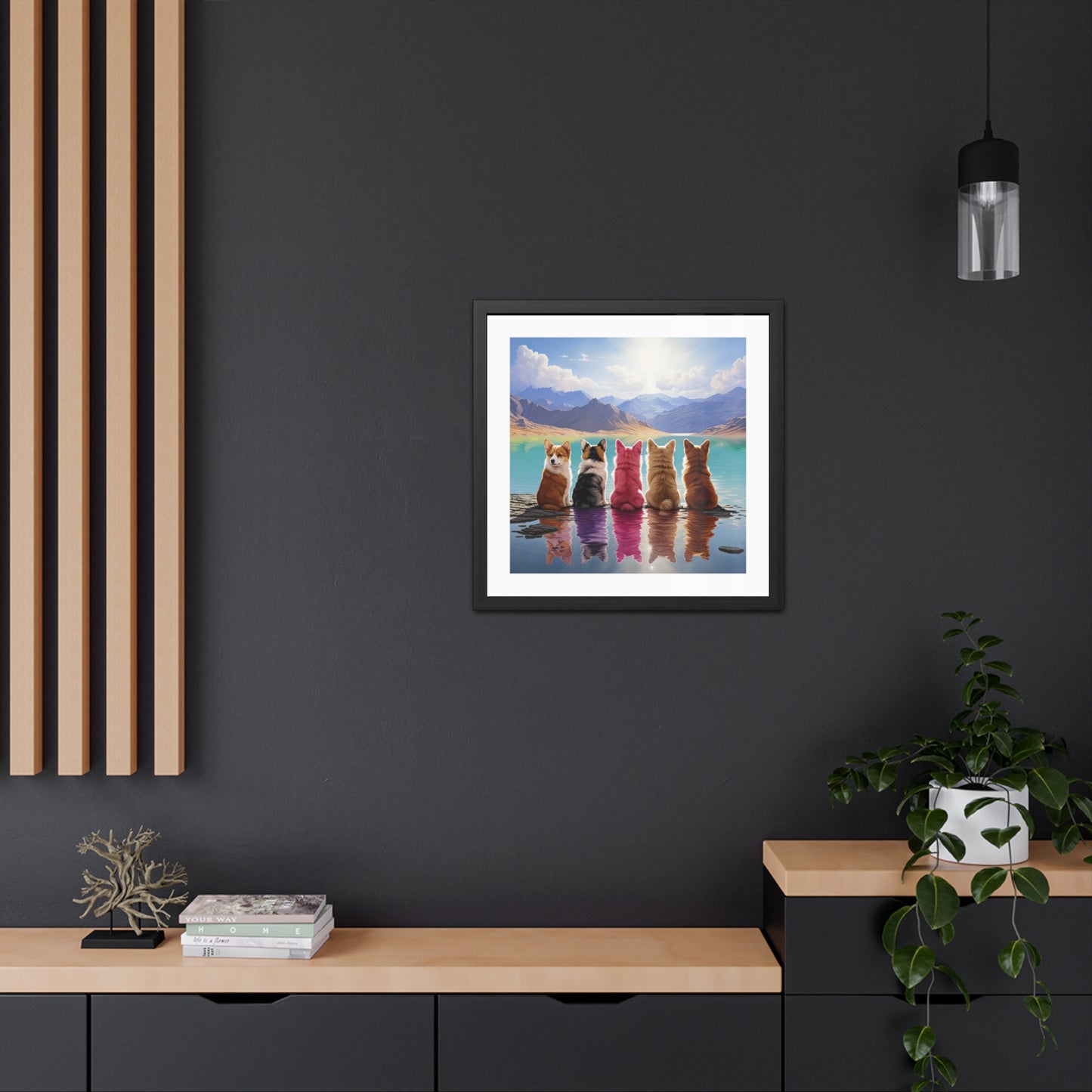 Corgi Lake - Framed Print
