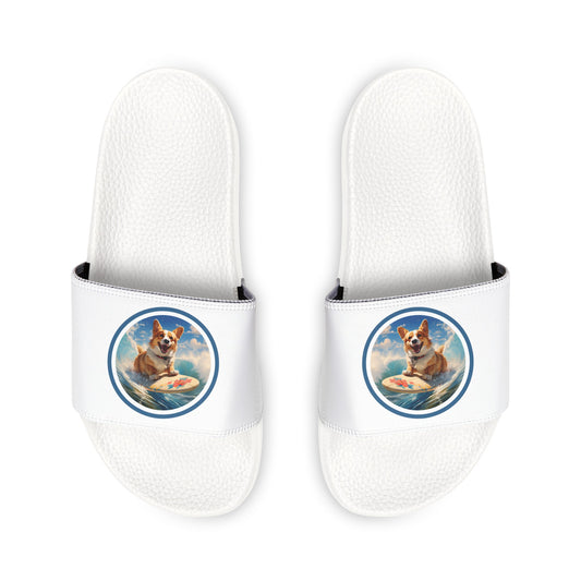 Cowabunga Corgi - Men's Slide Sandals