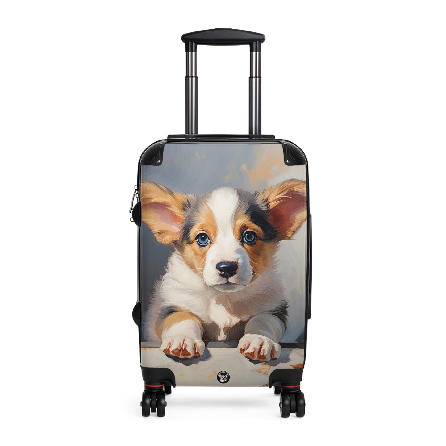 Puppy Dog Eyes Corgi Puppy Travel Suitcases — Adorable Corgi Rolling Luggage