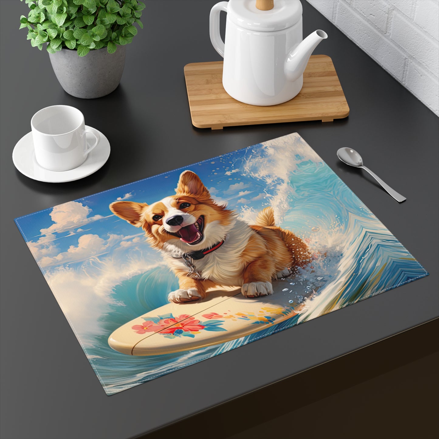 Cowabunga Corgi - Placemat