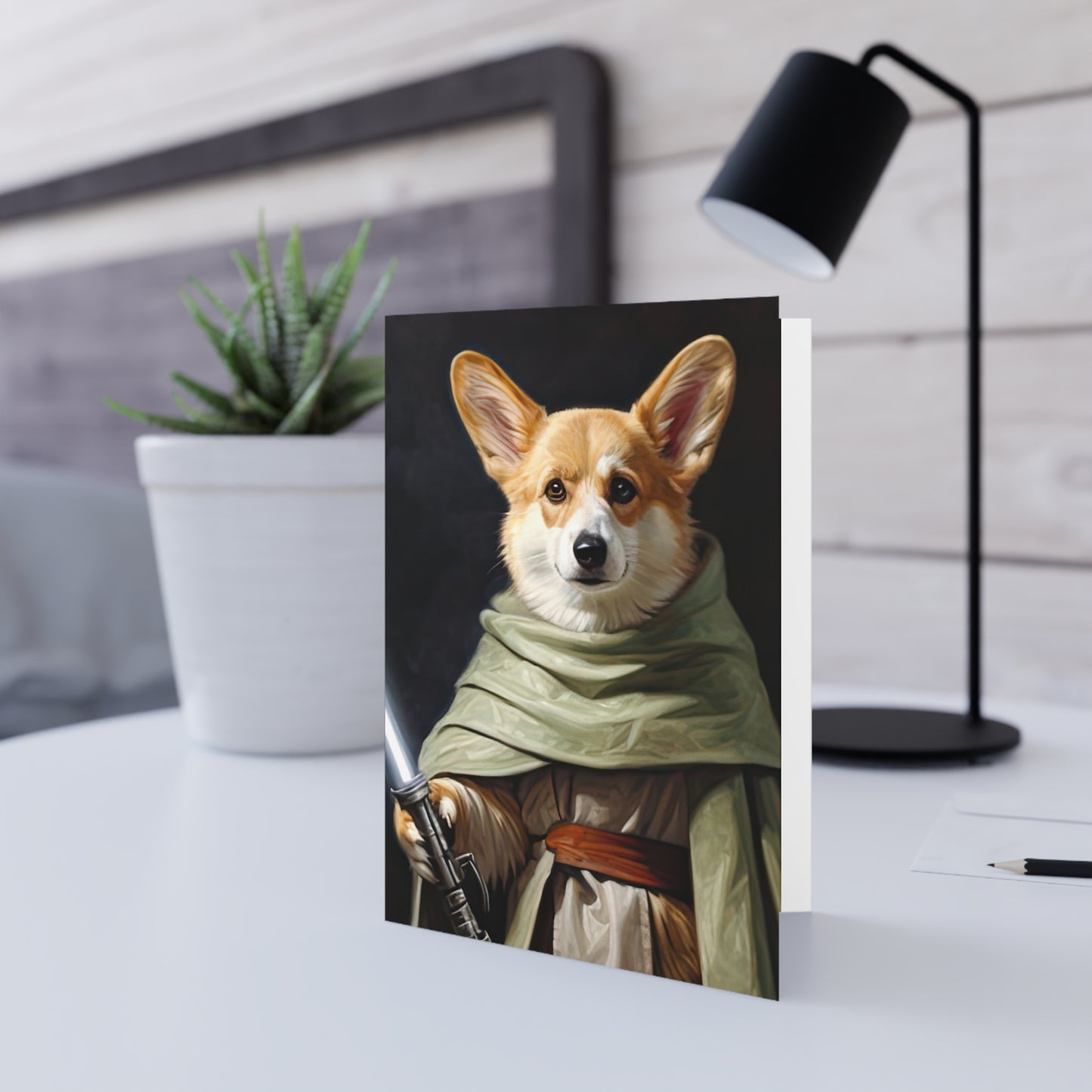 Jedi Corgi - Greeting Card